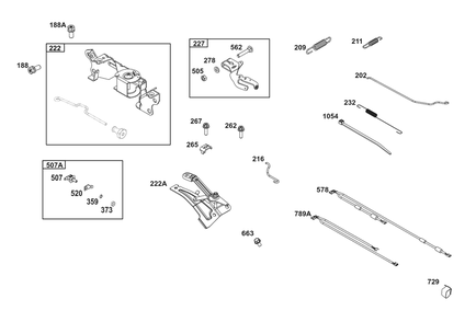 Controls Group Diagram and Parts List for 386447-0456-G1 200000 - 399999 Briggs and Stratton Engine